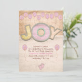 Faire-part Newborn Baby Girl (Debout devant)