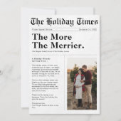 Faire-part Newspaper Style | The More The Merrier Pregnancy (Devant)