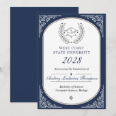 Faire-part No Photo Graduation Announcements (Devant / Derrière)