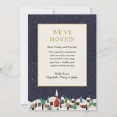 Faire-part Noël Angel Ville Folk Art Holiday Moving (Dos)