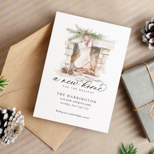 Faire-part Noël Attraper Une Nouvelle Calligraphie De Maison