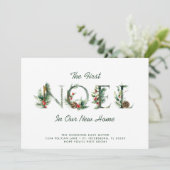 Faire-part Noël Berries Floral Noel Holiday Moving (Debout devant)