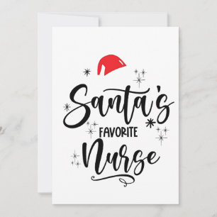 Faire-part Noël de l'infirmière préférée de Santa
