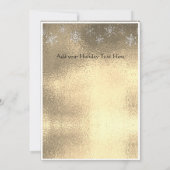 Faire-part Noel d'or jaune simple et moderne (Dos)