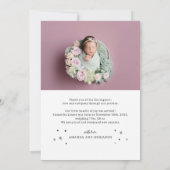 Faire-part Noël Fête bébé photo naissance (Dos)