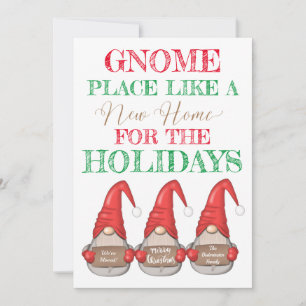 Faire-part Noël Gnome nordique Nouvelle maison des Fêtes