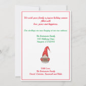 Faire-part Noël Gnome nordique Nouvelle maison pour les fêtes (Dos)