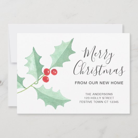 Faire-part Noël Holly Moving (Devant)