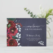 Faire-part Noël nouvelle maison pour les vacances déménager (Debout devant)