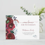 Faire-part Noël nouvelle maison pour les vacances déménager (Debout devant)