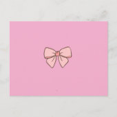 faire-part noeud papillon rose pastel (Devant)