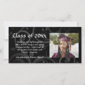 Faire-part noir d'obtention du diplôme de (Devant)