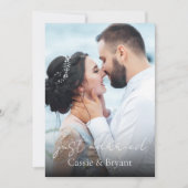 Faire-part Noir et blanc Marié Élégant Mariage Photo (Devant)