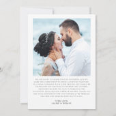 Faire-part Noir et blanc Marry Script Mariage Photo (Dos)