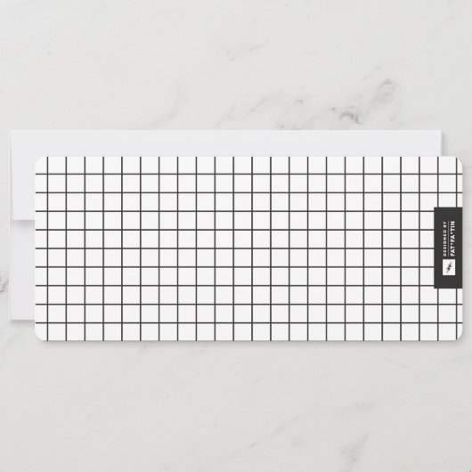 Faire-part Noir et blanc Multi Grid Statistiques bébé 2 Photo (Dos)