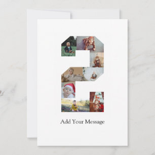 Faire-part Noir et blanc Numéro 2 Photo Collage