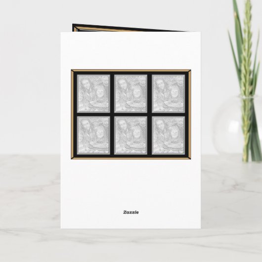 Faire-part Noir, Faux Or et Argent Art Déco (Dos)