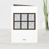 Faire-part Noir, Style Art Déco Or et Argent Faux (Dos)