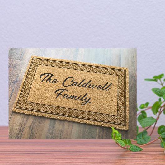 Faire-part Nom de famille tendance Porte avant Déplacement pe