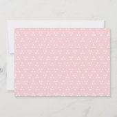 Faire-part Nom de la fille nouveau-née Pink Script superposit (Dos)