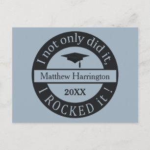 Faire-part Nom personnalisé de l'inscription et carte postale