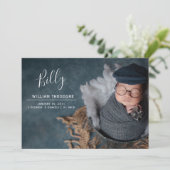 Faire-part Nom personnalisé Photo Collage bébé garçon nouveau (Debout devant)