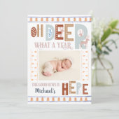 Faire-part Nordic Christmas Trees Boho 3 Photo Holiday Naissa (Debout devant)