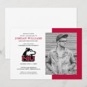 Faire-part Northern Illinois Huskies | Remise des diplômes (Devant / Derrière)
