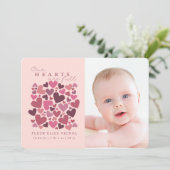 FAIRE-PART NOS COEURS SONT PLEINS (Debout devant)