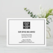 Faire-part Nos nouvelles informations d'adresse avec le logo  (Debout devant)