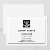 Faire-part Nos nouvelles informations d'adresse avec le logo  (Devant / Derrière)