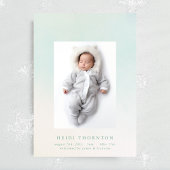 Faire-part notre arc-en-ciel photo frontière bébé naissance b