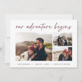 Faire-part Notre aventure commence | Fiançailles multiphoto (Devant)