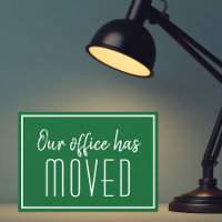 Notre Bureau A Déplacé Green White Business Moving