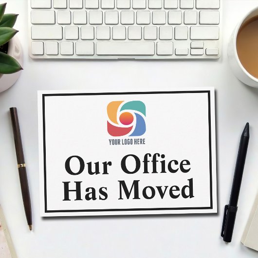 Faire-part Notre Bureau A Déplacé Le Logo Professionnel Perso