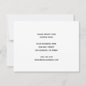 Faire-part Notre Bureau A Déplacé Simple Black White Business (Dos)