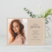 Faire-part Notre diplômé | Diplôme photo (Debout devant)