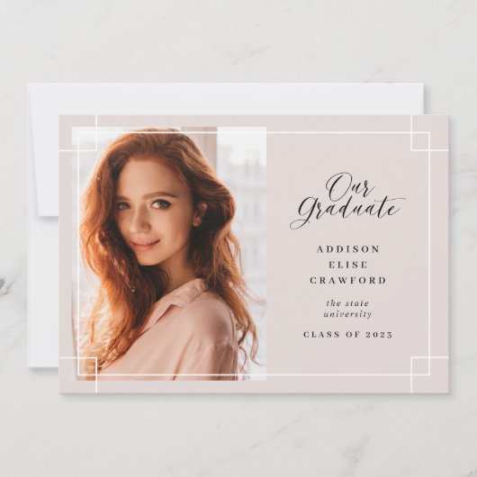 Faire-part Notre diplômé | Diplôme photo (Devant)