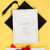 Faire-part Notre Graduate Classic Script Gold Graduate