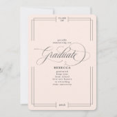 Faire-part Notre Graduate Classic Script Soft Pink Graduation (Devant)