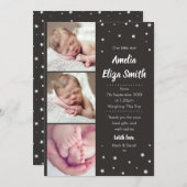 Faire-part Notre nouveau bébé Little Star (Devant / Derrière)