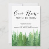 Faire-part Notre nouveau cou des pins de Bois (Devant)