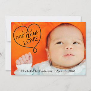 Faire-part Notre Nouvel Amour - Annonce de Naissance