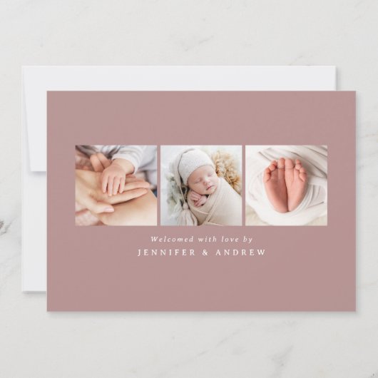 Faire-part Notre nouvel amour Script 4 Photo Naissance (Dos)