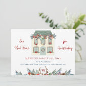 Faire-part Notre nouvelle maison pour les vacances maison ver (Debout devant)