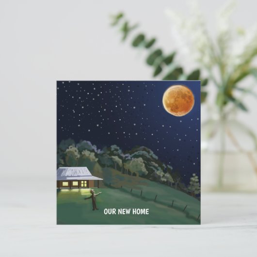 Faire-part Notre nouvelle maison treechange (Debout devant)