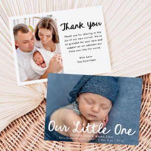 Faire-part Notre Petit Un Texte Manuscrit Photo Naissance