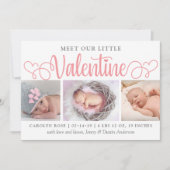 Faire-part Notre petit Valentine 3 Photo (Devant)