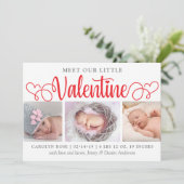 Faire-part Notre petit Valentine 3 Photo (Debout devant)