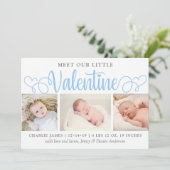 Faire-part Notre petit Valentine 3 Photo (Debout devant)